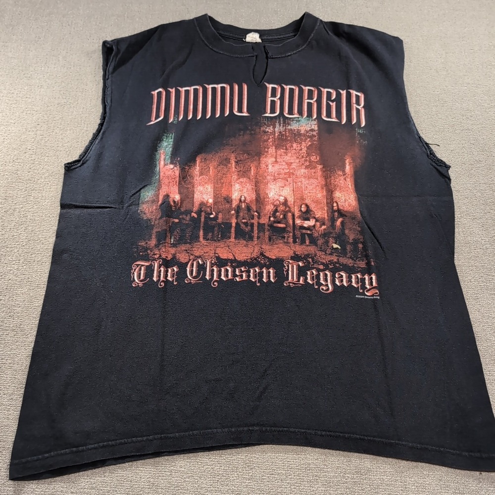 Dimu Borgir‎ The Chosen Legacy Black Metal Rock Band Shirt Large Black 2009